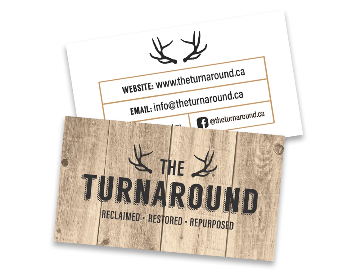 The Turnaround business card design